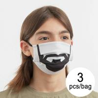 Hygiënisch en herbruikbaar gezichtsmasker gemaakt van stof Beard Luanvi Maat M Pakket van 3 stuks - thumbnail