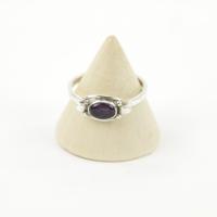 Zilveren Ring met Amethist Maat 19 (Sterling Zilver 925) - thumbnail