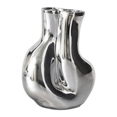 HKliving Gleam Glass Vaas Medium - Chrome