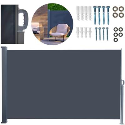 Silvergear Windscherm Uittrekbaar 180x300 cm - Antraciet