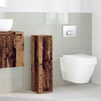 Badkamerkast met rolhouder 20,5x22x72 cm oud houtkleurig - thumbnail