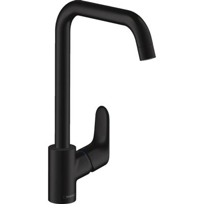 Hansgrohe Focus 1-gats keukenkraan 260 m. hoge draaibare uitloop instelbaar 110°, 150° en 360° mat zwart 31820670 Hansgrohe Focus 1-gats keukenkraan 260 m. hoge draaibare uitloop instelbaar 110°, 150° en 360° mat zwart 31820670