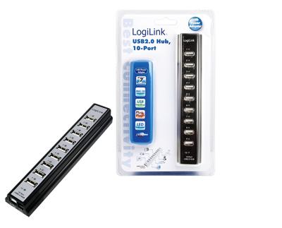 LogiLink UA0096 USB hub 10 poorten LogiLink UA0096 USB hub 10 poorten