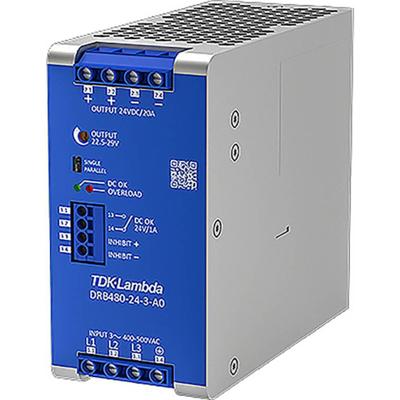 TDK DRB480-24-3-A0 DIN-rail netvoeding 24 V/DC 20 A 480 W Aantal uitgangen: 1 x Inhoud: 1 stuk(s) TDK DRB480-24-3-A0 DIN-rail netvoeding 24 V/DC 20 A 480 W Aantal uitgangen: 1 x Inhoud: 1 stuk(s)