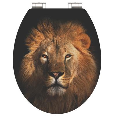 MDF High Gloss WC-bril LION met soft-close lange levensduur: extreem onbreekbaar en krasbestendig comfort en functie: geruisloos sluiten dankzij de automatische valrem eenvoudig schoon te maken