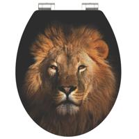 MDF High Gloss WC-bril LION met soft-close lange levensduur: extreem onbreekbaar en krasbestendig comfort en functie: geruisloos sluiten dankzij de automatische valrem eenvoudig schoon te maken - thumbnail