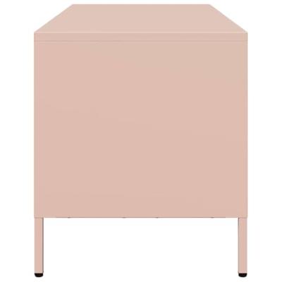 Tv-meubel 68x39x43,5 cm koudgewalst staal roze