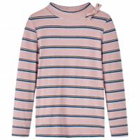 Kindershirt met lange mouwen gestreept 116 lichtroze - thumbnail
