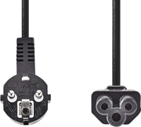 Nedis Voedingskabel Schuko Male IEC 320 C5 3,0 m Zwart - thumbnail