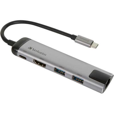 Verbatim USB 3.2 Gen 1 multiport hub, USB-C > 2x USB-A + USB-C + HDMI + RJ-45 usb-hub
