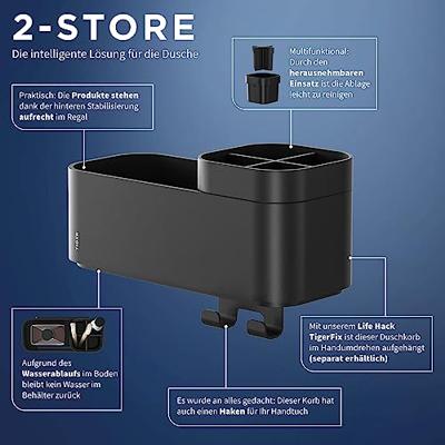 Tiger Opbergbakje 2-Store met Handdoekhaak en Tandenborstelhouder 25 cm Zwart Tiger Opbergbakje 2-Store met Handdoekhaak en Tandenborstelhouder 25 cm Zwart