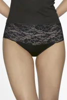 Dames taille slip kant - Biologisch katoen - Katoenen kanten dames onderbroek - ondergoed - thumbnail