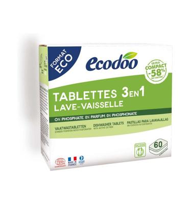 Vaatwas tabletten 3-in-1 geconcentreerd XL bio 60 Stuks
