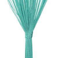 Koordgordijnen 2 st turkoois 100x250 cm - thumbnail