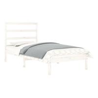 Bedframe massief hout wit 90x190 cm - thumbnail