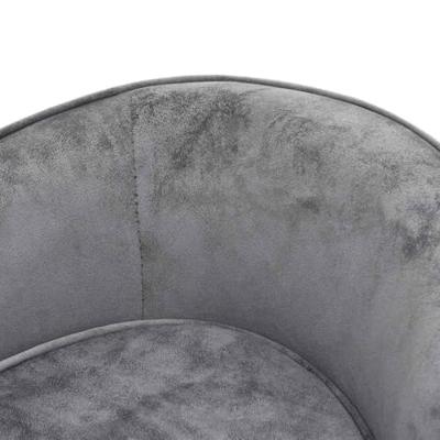 VidaXL Hondenbank 69x49x40 cm pluche grijs