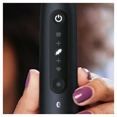 Oral-B iO 5-pack, 2 stuks, zwart-witte elektrische tandenborstels, 2 opzetborstels