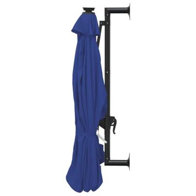 VidaXL Wandparasol met led's 300 cm blauw VidaXL Wandparasol met led's 300 cm blauw