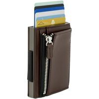 Ögon Cascade Zipper Wallet Titanium Dark Brown - thumbnail