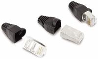 LogiLink MP0012 RJ45-connector Cat 5e, afgeschermd Stekker, recht Aantal polen: 8P8C Zwart 100 stuk(s) - thumbnail