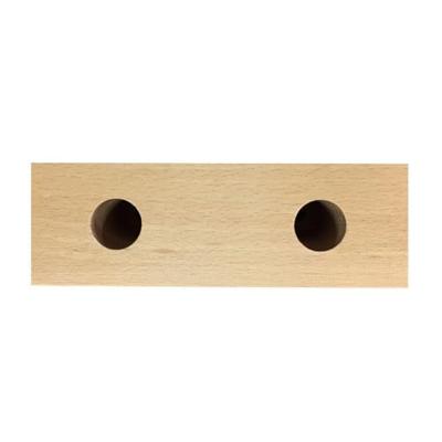 Meubelpoot rechthoek 15 bij 5 cm en hoogte 12 cm van massief hout