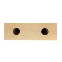 Meubelpoot rechthoek 15 bij 5 cm en hoogte 12 cm van massief hout - thumbnail