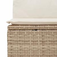 6-delige Loungeset met kussens poly rattan beige - thumbnail