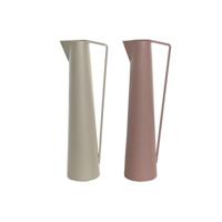 Vaas DKD Home Decor 15 x 11 x 45 cm Beige Roze Ijzer (2 Stuks) - thumbnail