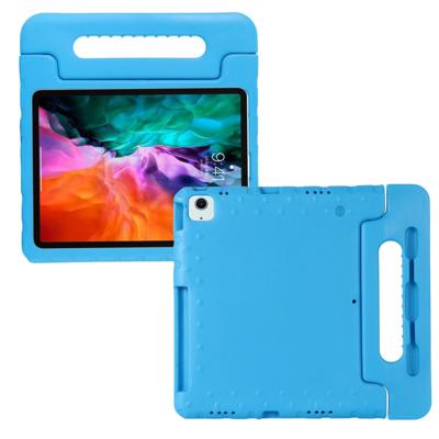 Lunso iPad Air 13 inch (2024/2025) - EVA Schokbestendige Kinderhoes met handvat - Lichtblauw