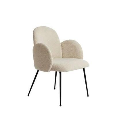 Light & Living Eetkamerstoel 'Chiba' Bouclé, kleur Crème