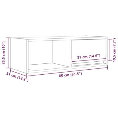 Tv-meubelen 2 st 80x31x25,5 cm bewerkt hout wit