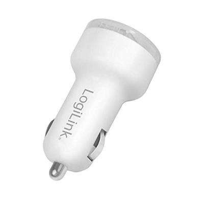 LogiLink neu USB-oplader 10.5 W 2x USB-A Wit Auto - thumbnail