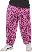 Baggy Broek 80&apos;s zebra roze - thumbnail