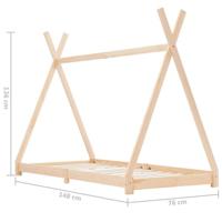 Kinderbedframe massief grenenhout 70x140 cm - thumbnail