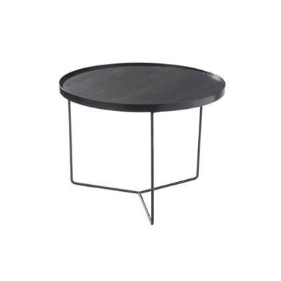 J-Line Ronde Bijzettafel 'Clemence' Medium, kleur Zwart, Ø60,5cm