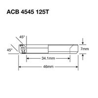 ENDURO BEARINGS Acb 4545 125t ss - 440c stainless (angular contact) - 34,1x46x7 (45x45°) - thumbnail