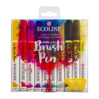 Brushpen Talens Ecoline set à 10 stuks handlettering - thumbnail