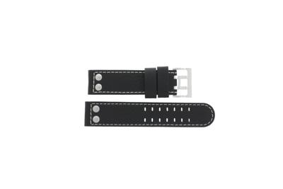 Horlogeband Hamilton H690.776.116 / H690776116 Leder Zwart 22mm