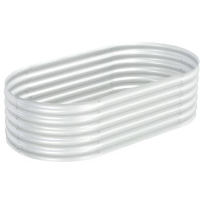 VidaXL Plantenbak verhoogd 160x80x44 cm gegalvaniseerd staal zilver