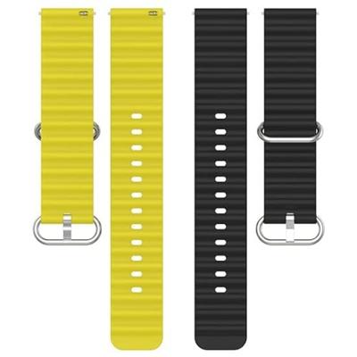 Ocean Style bandje - Zwart / geel - Garmin Vivoactive 6 / Vivoactive 5 / Vivoactive 3 Ocean Style bandje - Zwart / geel - Garmin Vivoactive 6 / Vivoactive 5 / Vivoactive 3