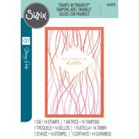Sizzix • creative coordinations clear stamps with framelits live wire 15pcs - thumbnail
