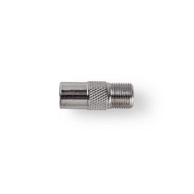 Satelliet- en antenne-adapter | Coax male - F female | 10 stuks | Metaal - thumbnail