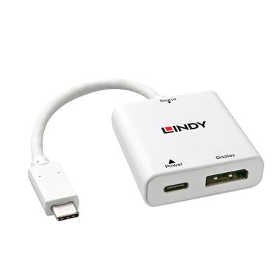 Lindy 43237 USB 3.1 Type C DisplayPort Wit kabeladapter/verloopstukje Lindy 43237 USB 3.1 Type C DisplayPort Wit kabeladapter/verloopstukje