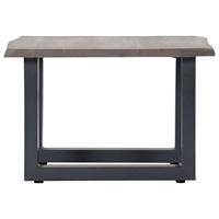 Salontafel met natuurlijke randen 60x60x40 cm acaciahout grijs - thumbnail
