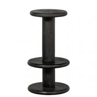 WOOOD Barkruk 'Kolby' Mangohout, 40cm, kleur Zwart - thumbnail