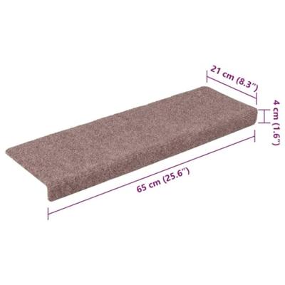 VidaXL Trapmatten zelfklevend 20 stuks 65x21x4 cm crème rechthoekige rand VidaXL Trapmatten zelfklevend 20 stuks 65x21x4 cm crème rechthoekige rand