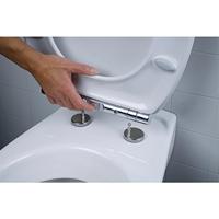 Toiletzitting Tiger Boston Softclose Duroplast Chroom Wit - thumbnail