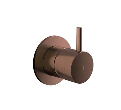 Inbouw Stopkraan Hotbath Cobber 1-hendel Geborsteld Koper PVD (Warm)