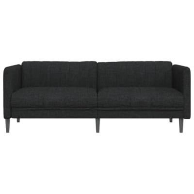 Driezitsbank stof zwart