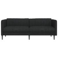 Driezitsbank stof zwart - thumbnail